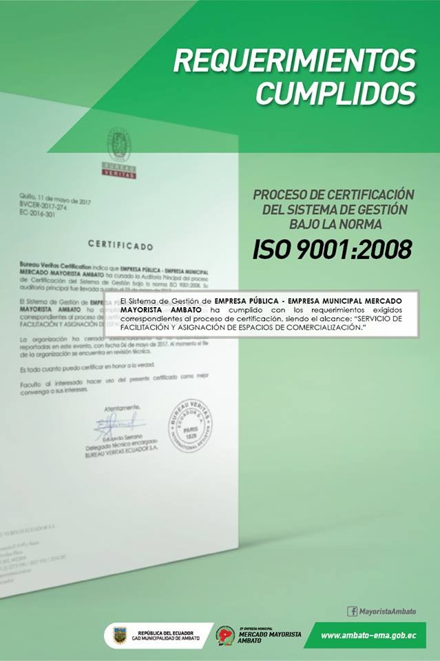 Certificación Iso 9001 2015 Registro Civil Subsecretaria De